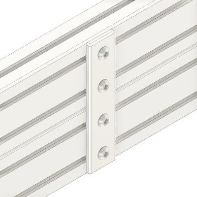 41-130-1 MODULAR SOLUTIONS ALUMINUM CONNECTING PLATE<br>45MM X 180MM FLAT TIE W/HARDWARE